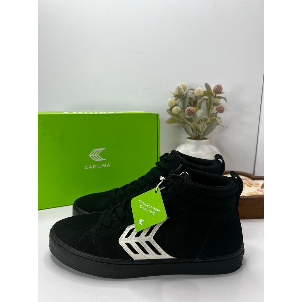 Cariuma Catiba High Pro Skate Suede and Canvas Sneaker All Black Women's 11.5